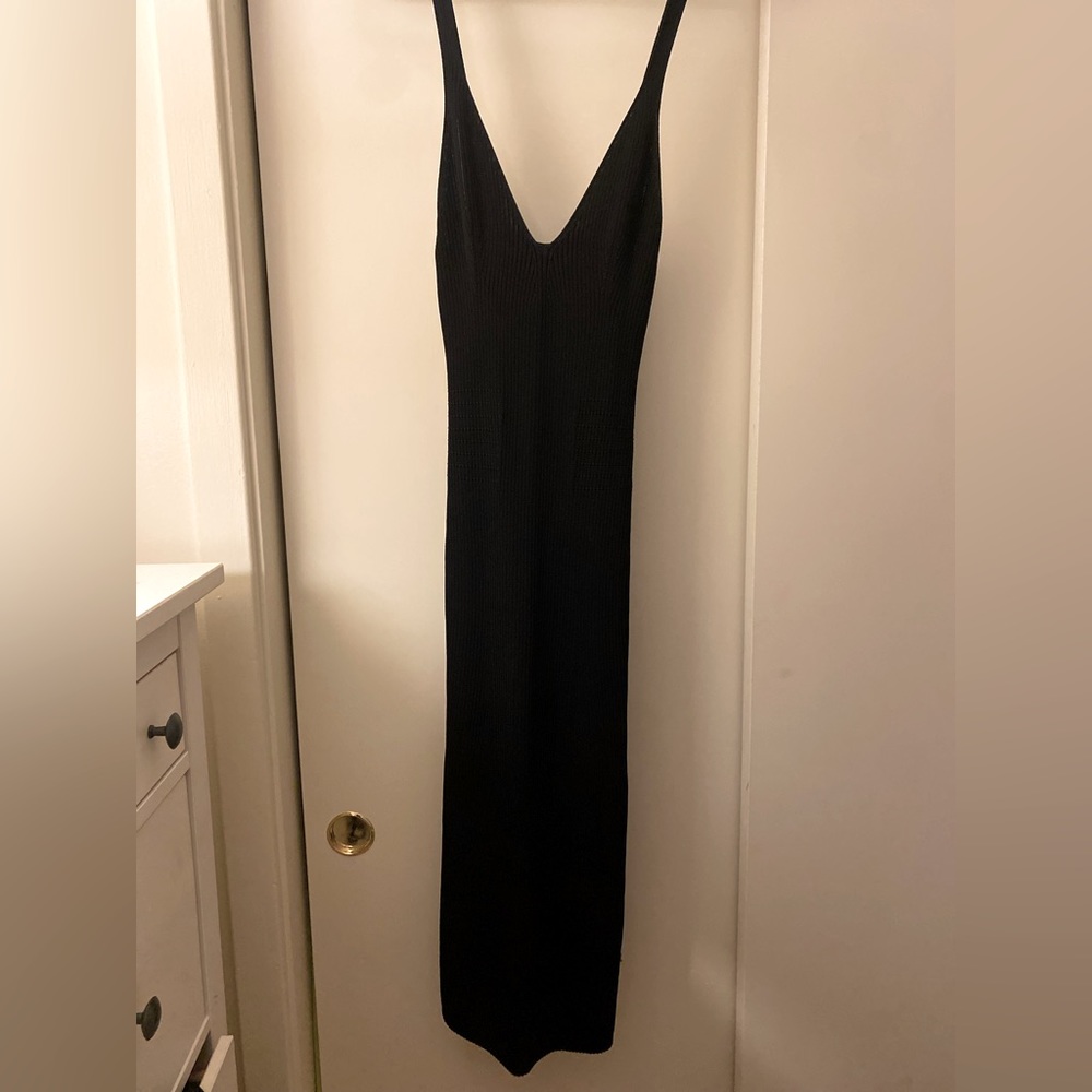 Guess Knit V Plunge Midi Dress